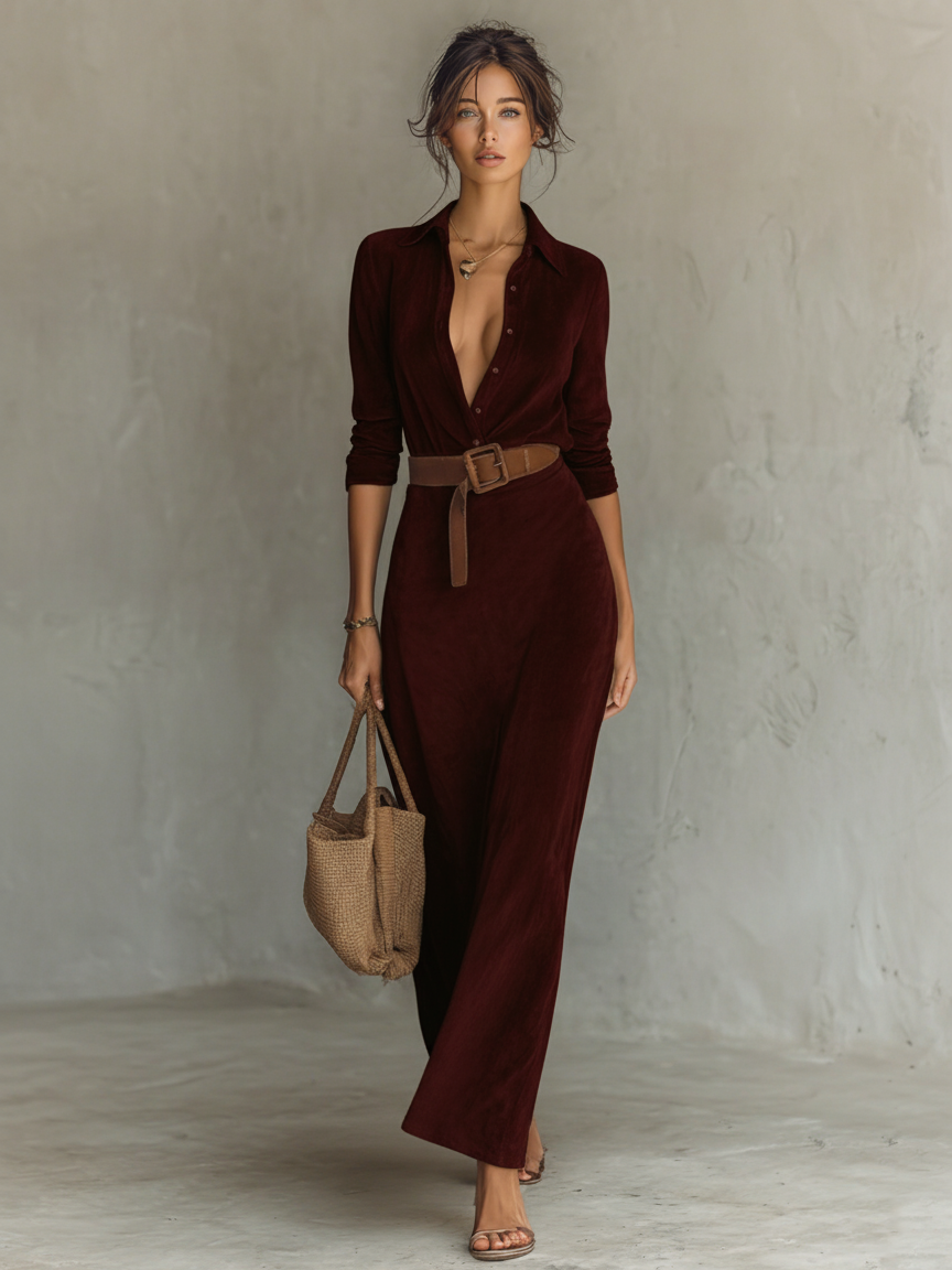 Noosa™ Suede Maxi Dress