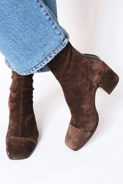 Victoria - Square Toe Heeled Boots