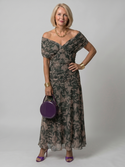 Calen™ | Off Shoulder Flow Midi Dress
