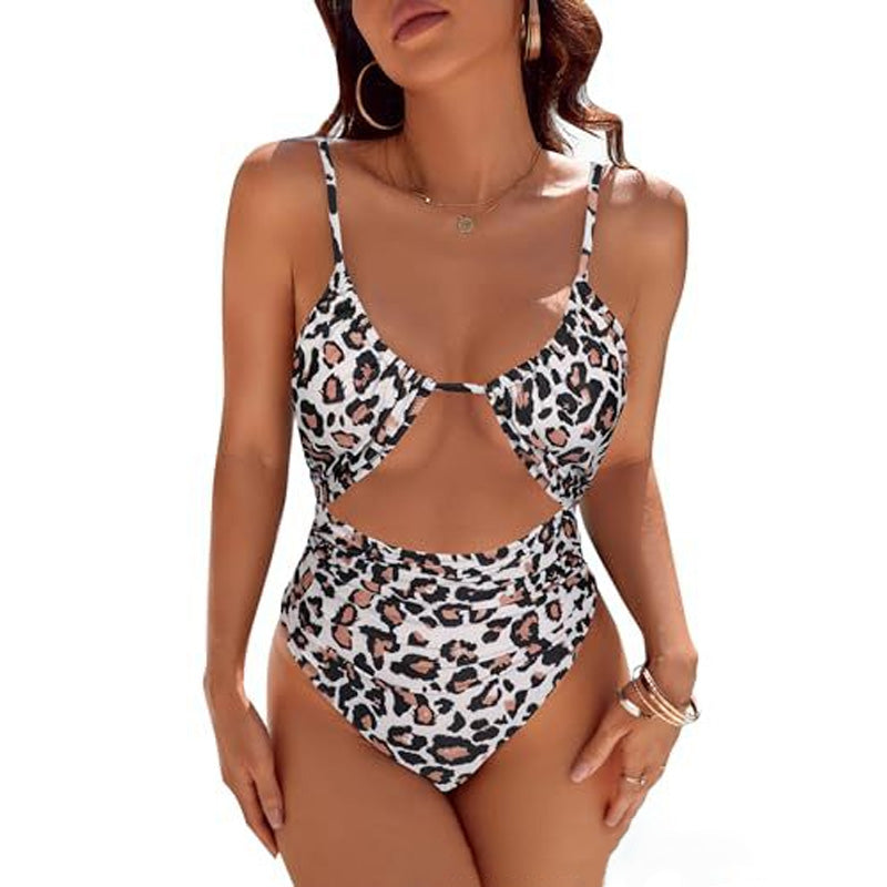 Cut-Out Tummy Control One Piece Swimsuit