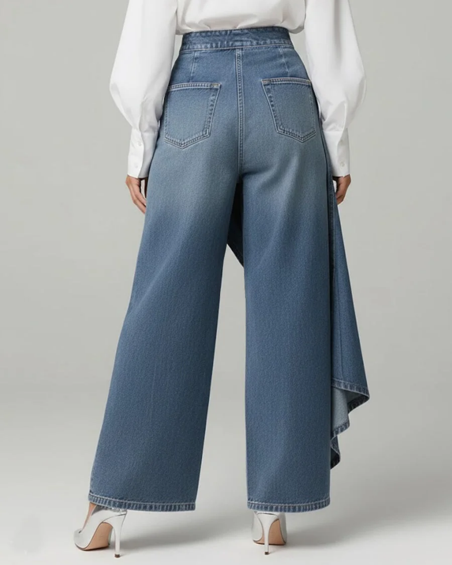 Denim Wrap Trousers