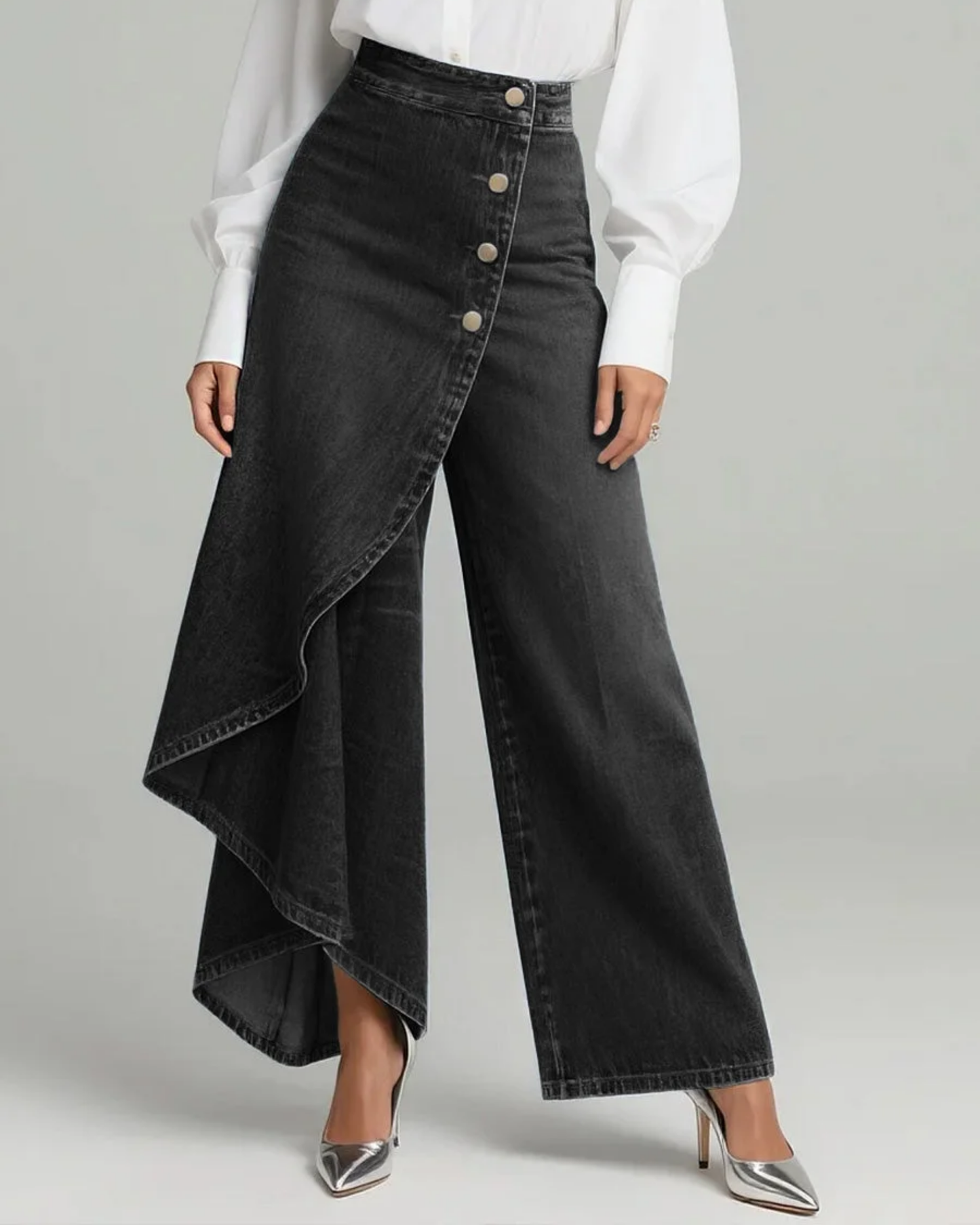 Denim Wrap Trousers