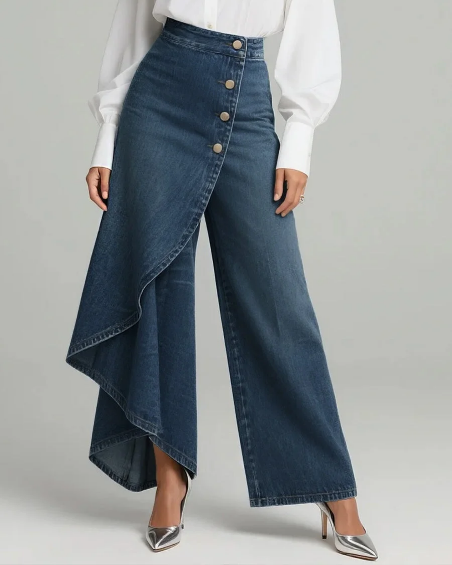 Denim Wrap Trousers