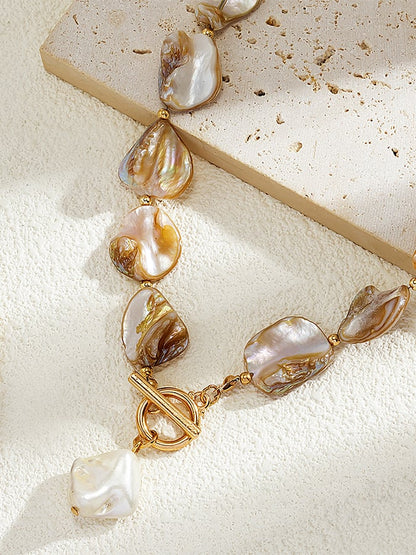 Bohemian Irregular Shell Bead Necklace Holiday Retro Sea Star Personality Necklace