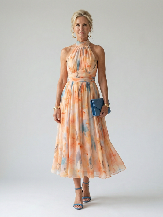Elin™ | Soft Halter Midi Dress