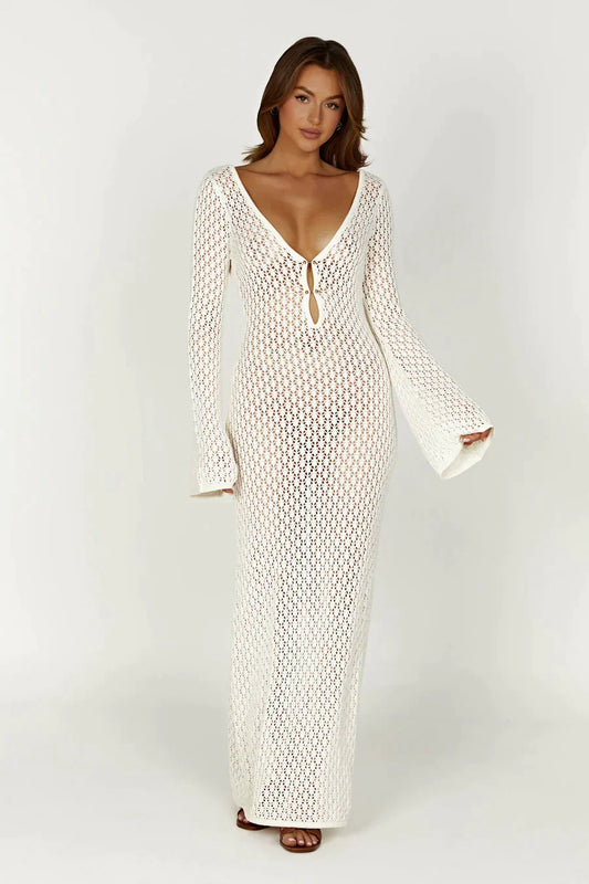 Riviera Crocheted Maxi Dress