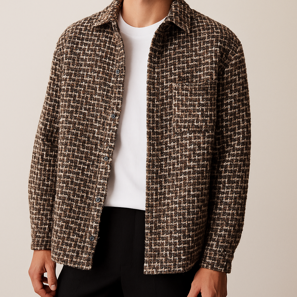 Houndstooth Tweed Shacket