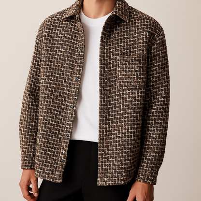 Houndstooth Tweed Shacket