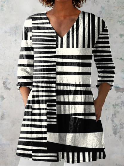 Juliette | Long Blouse with V-Neck