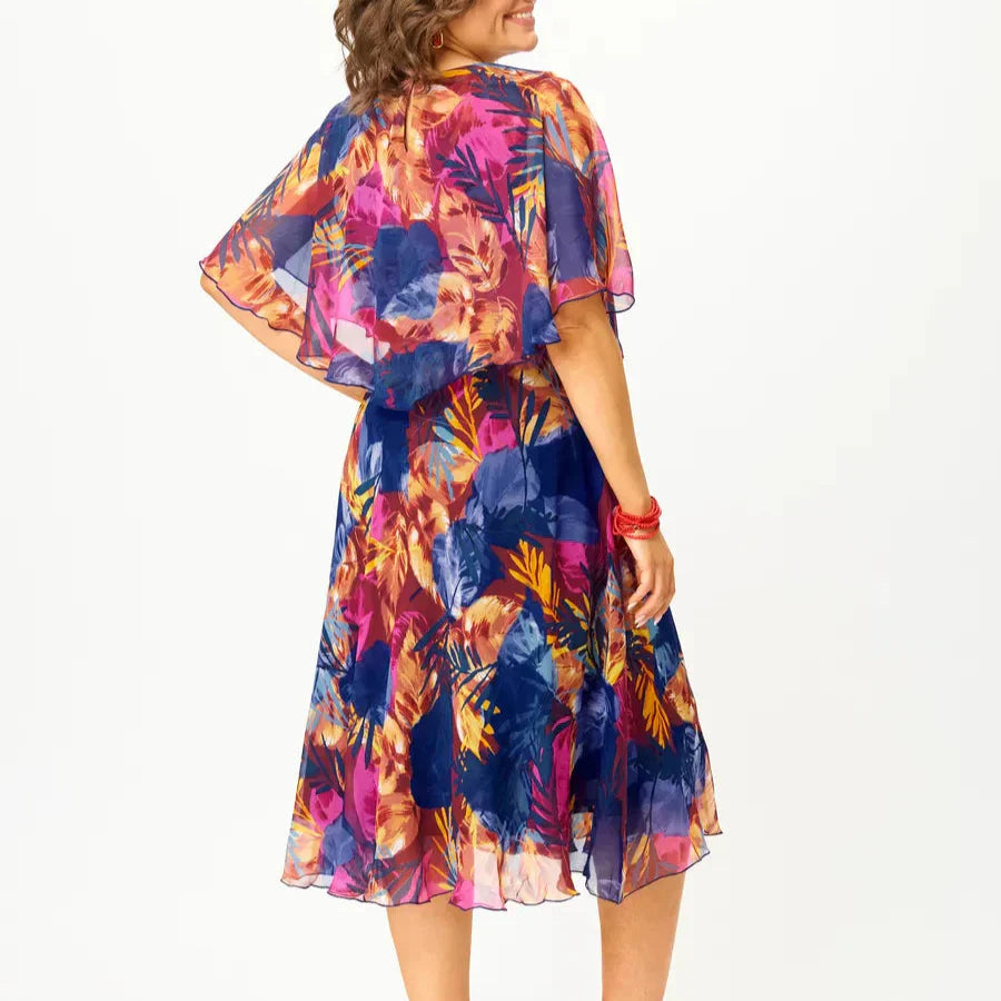 BARBARA | COMFORTABLE PLUS SIZE CHIFFON DRESS