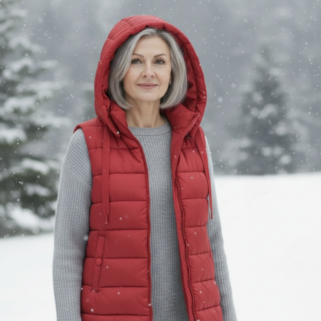 Hooded Long Puffer Vest
