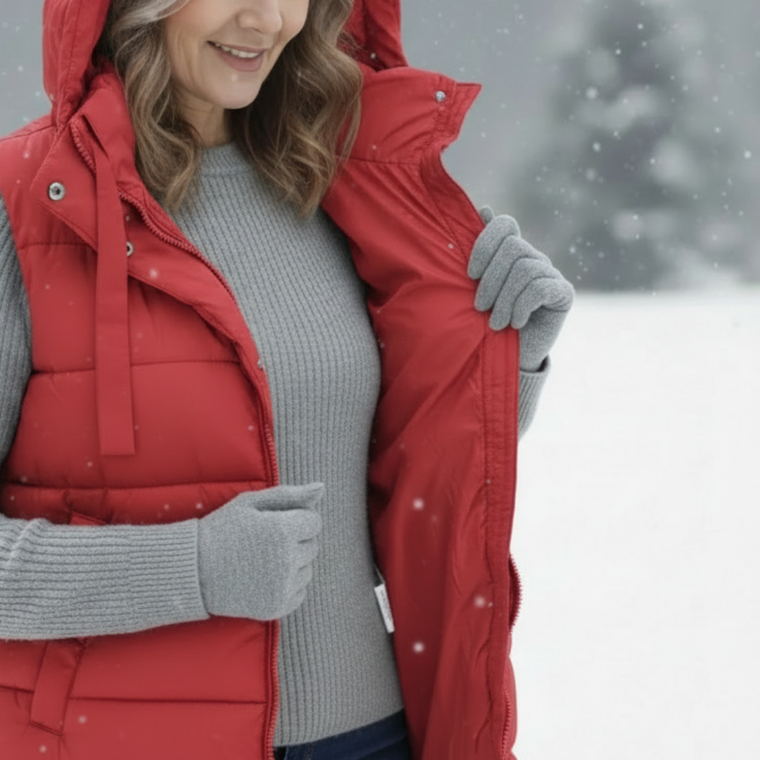 Hooded Long Puffer Vest