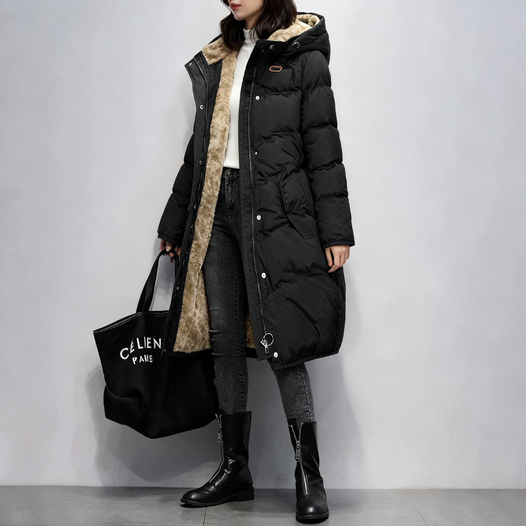 Long Quilted Winter Coat