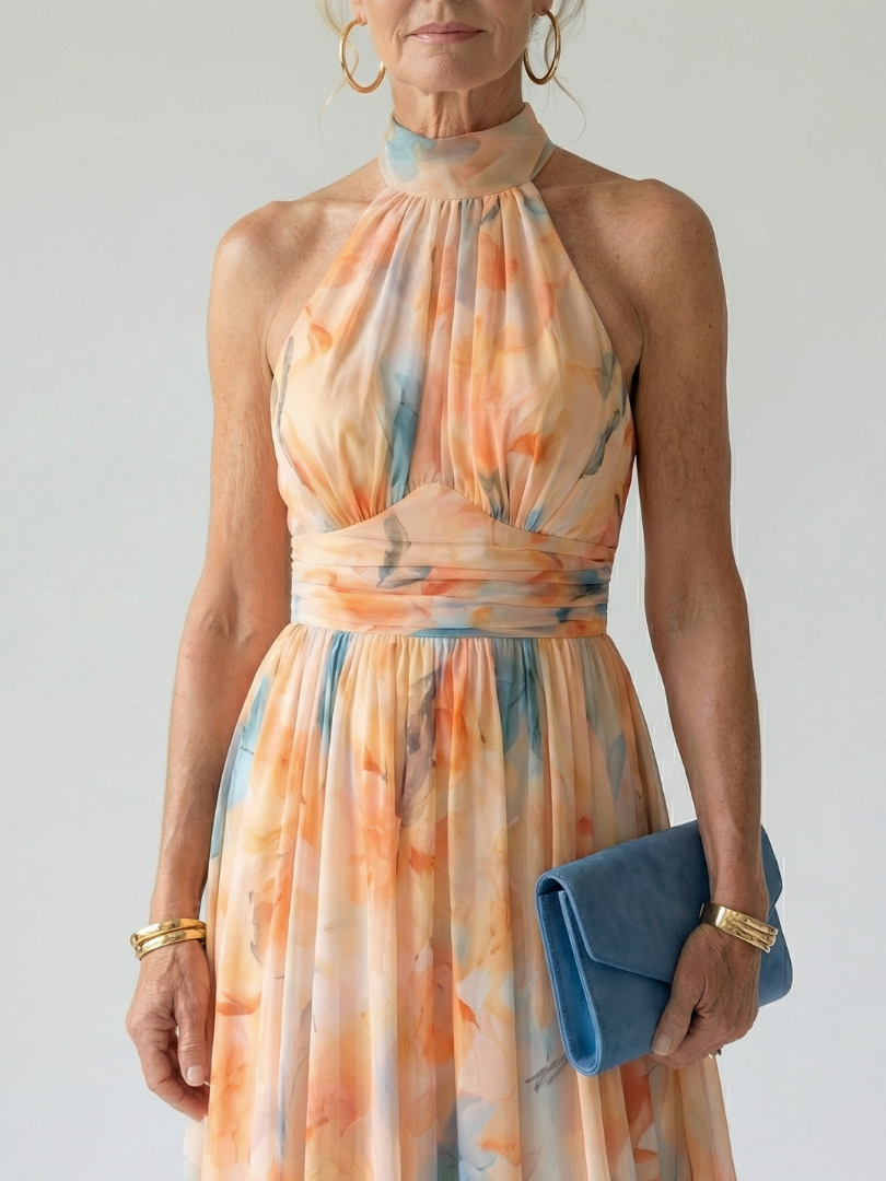 Elin™ | Soft Halter Midi Dress