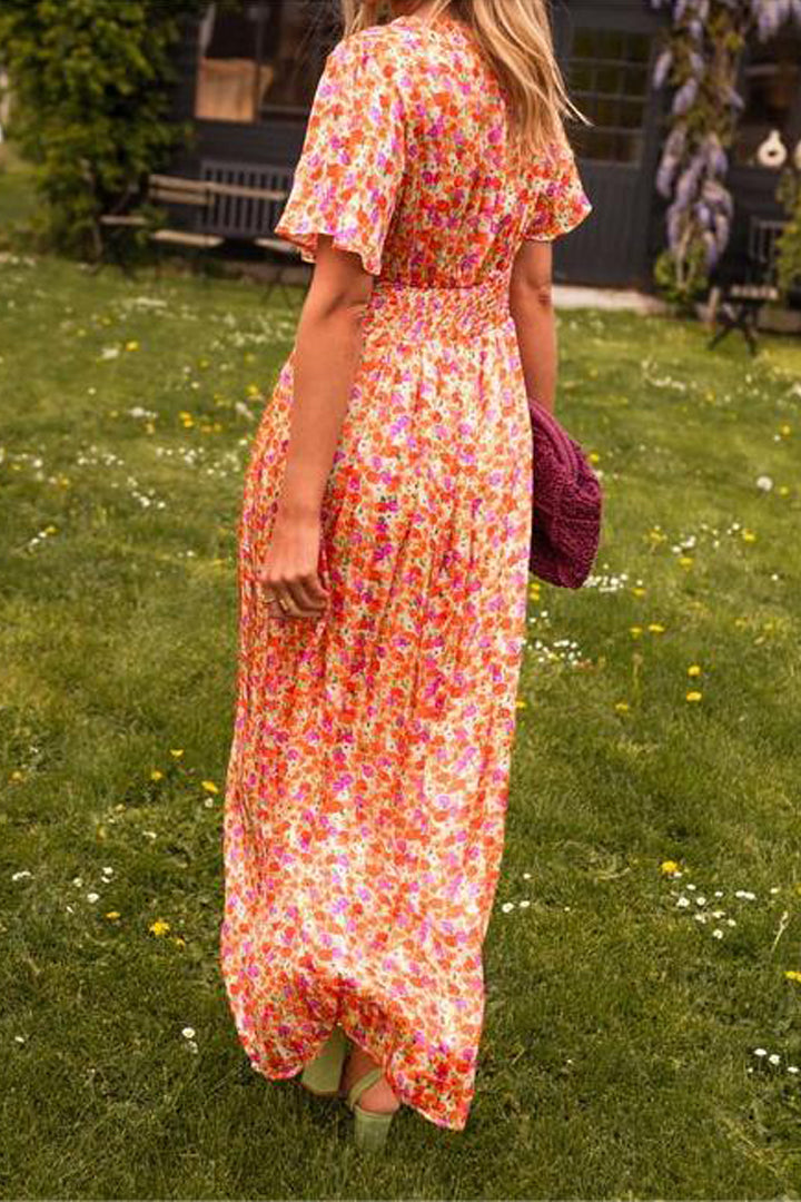 Mariella | Long Floral Dress with Romantic and Light Style