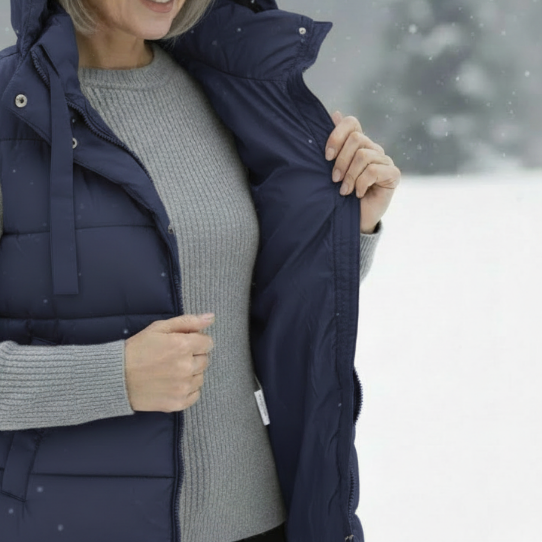 Hooded Long Puffer Vest