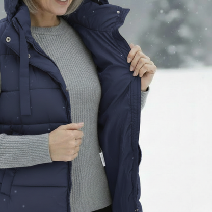 Hooded Long Puffer Vest