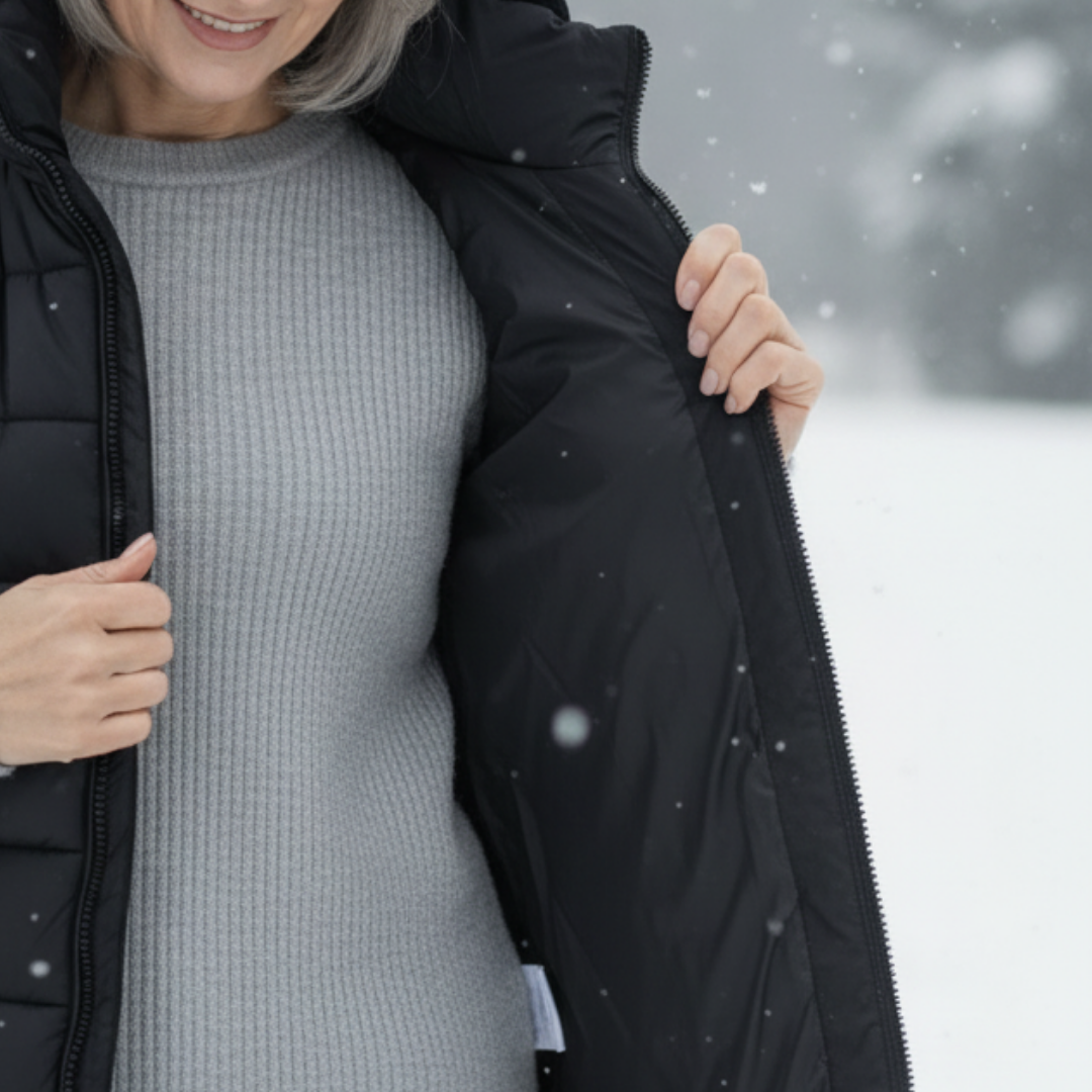 Hooded Long Puffer Vest