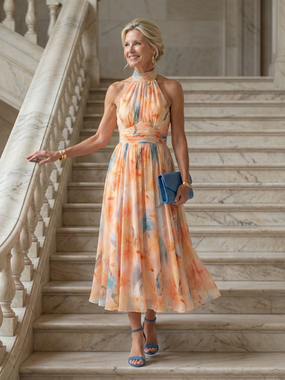 Elin™ | Soft Halter Midi Dress