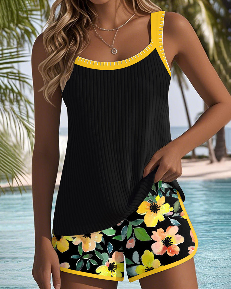 Two-Piece Tankini Beach Shorts