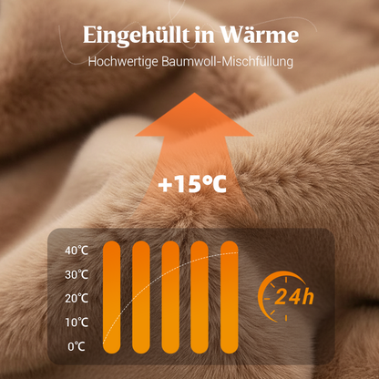 Women's Oversized Puffer Jacket with Hood in Patchwork Design