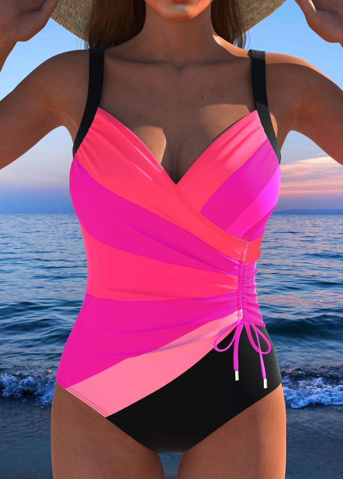 Jessica Luxury Swimsuit with Colorful Print