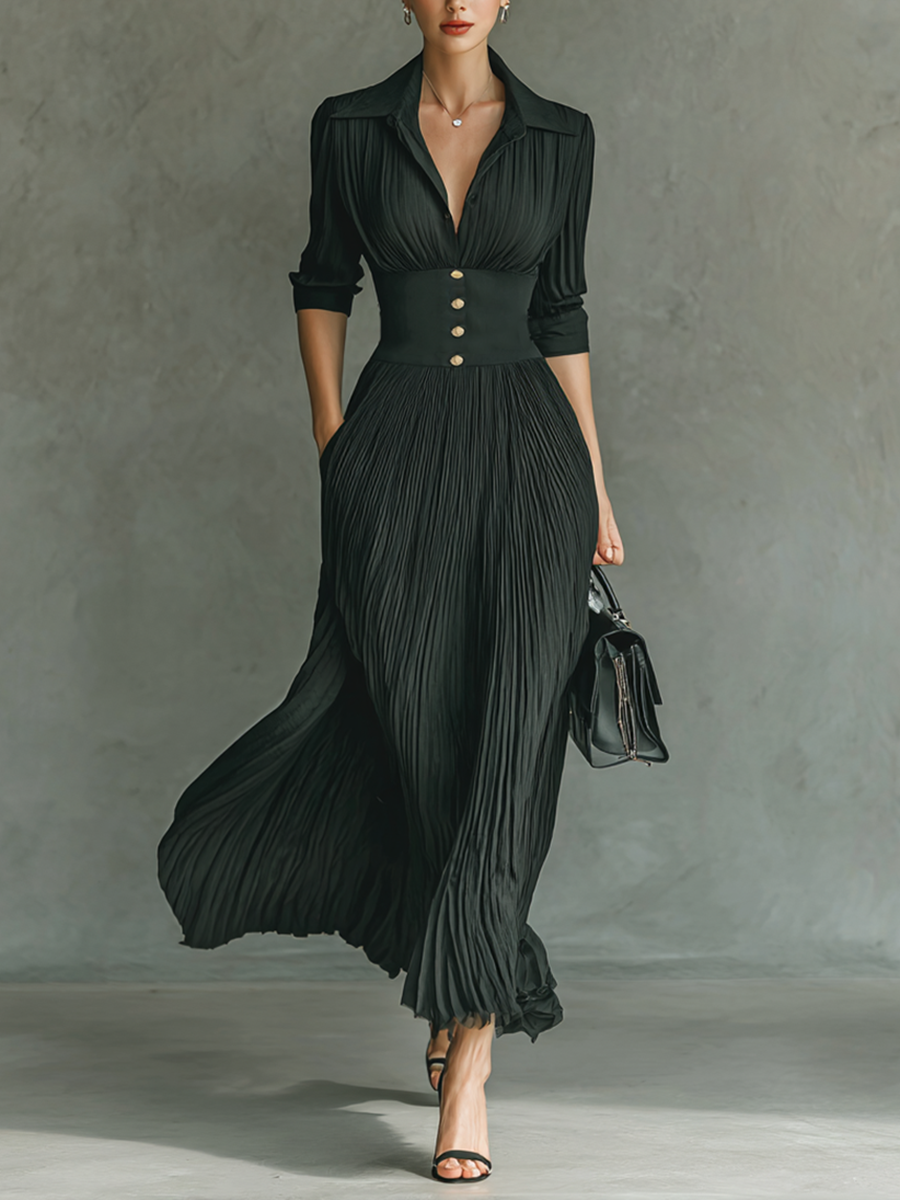 Naomi™ Pleated Maxi Dress