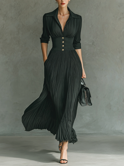 Naomi™ Pleated Maxi Dress