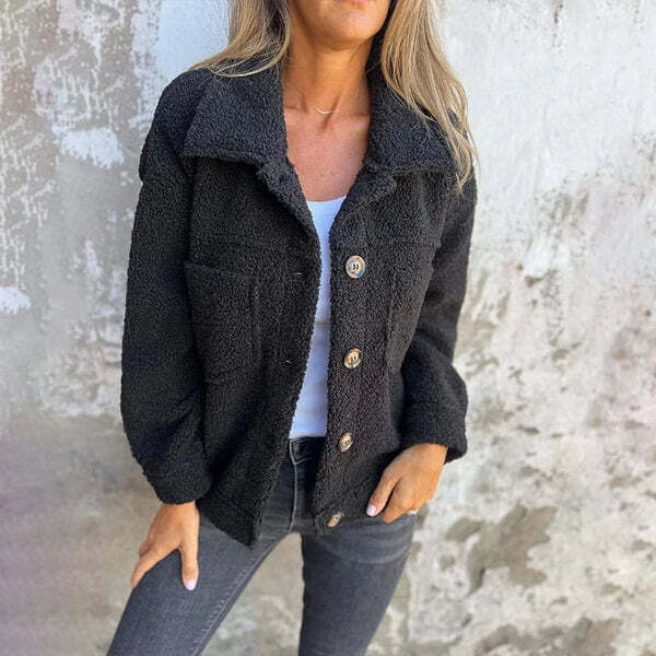 Elegant Short Jacket With Lapel