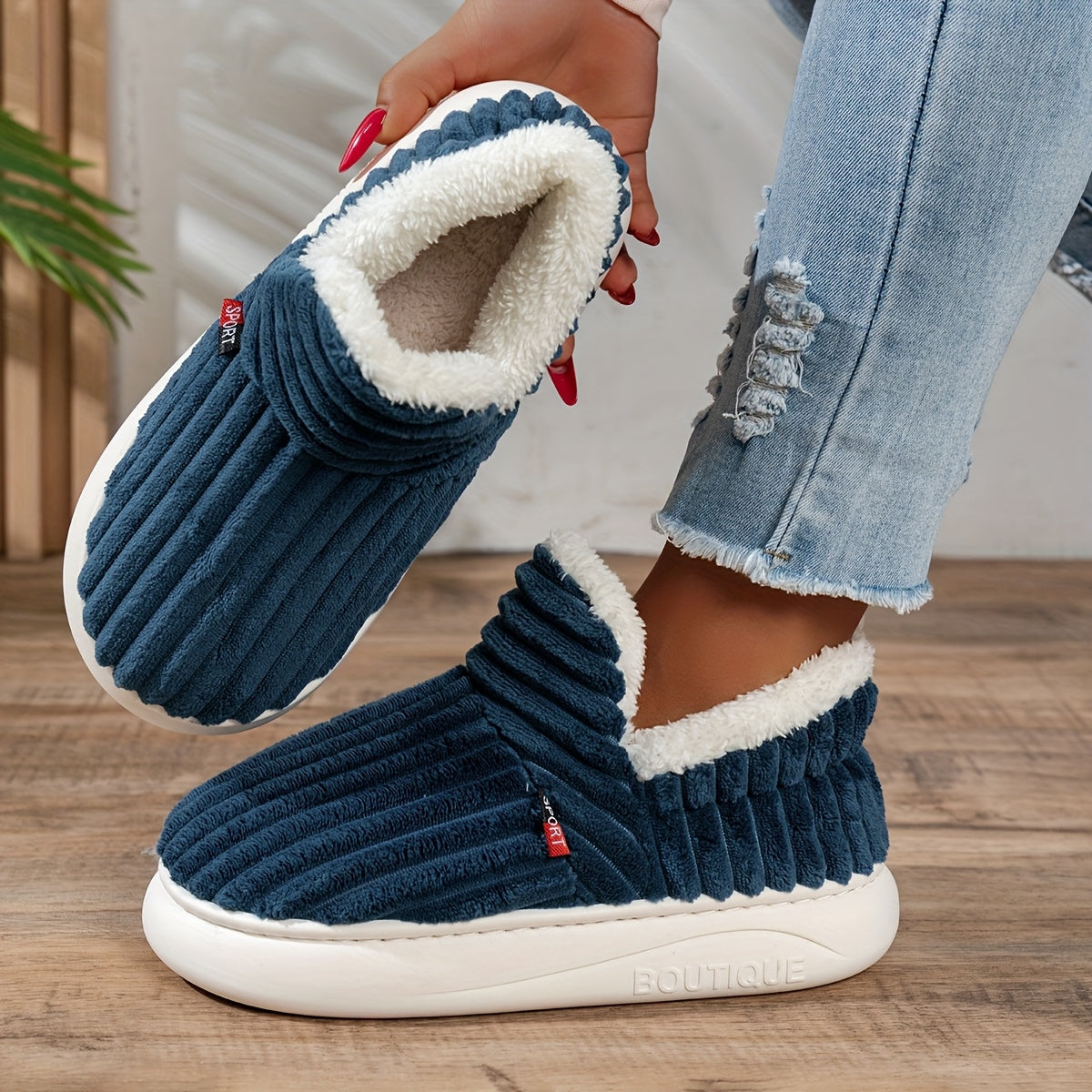 CozyStep Plush House Slippers