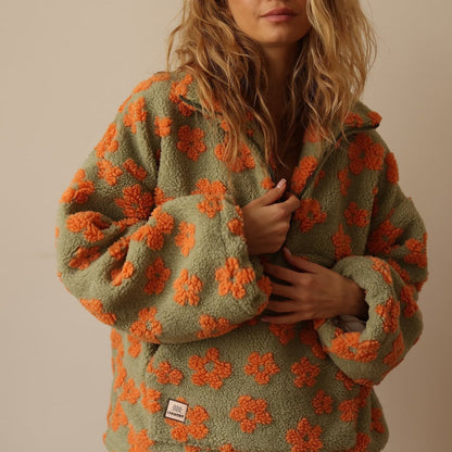 Claribel™ | Warm Fleece Jumper with Floral Print