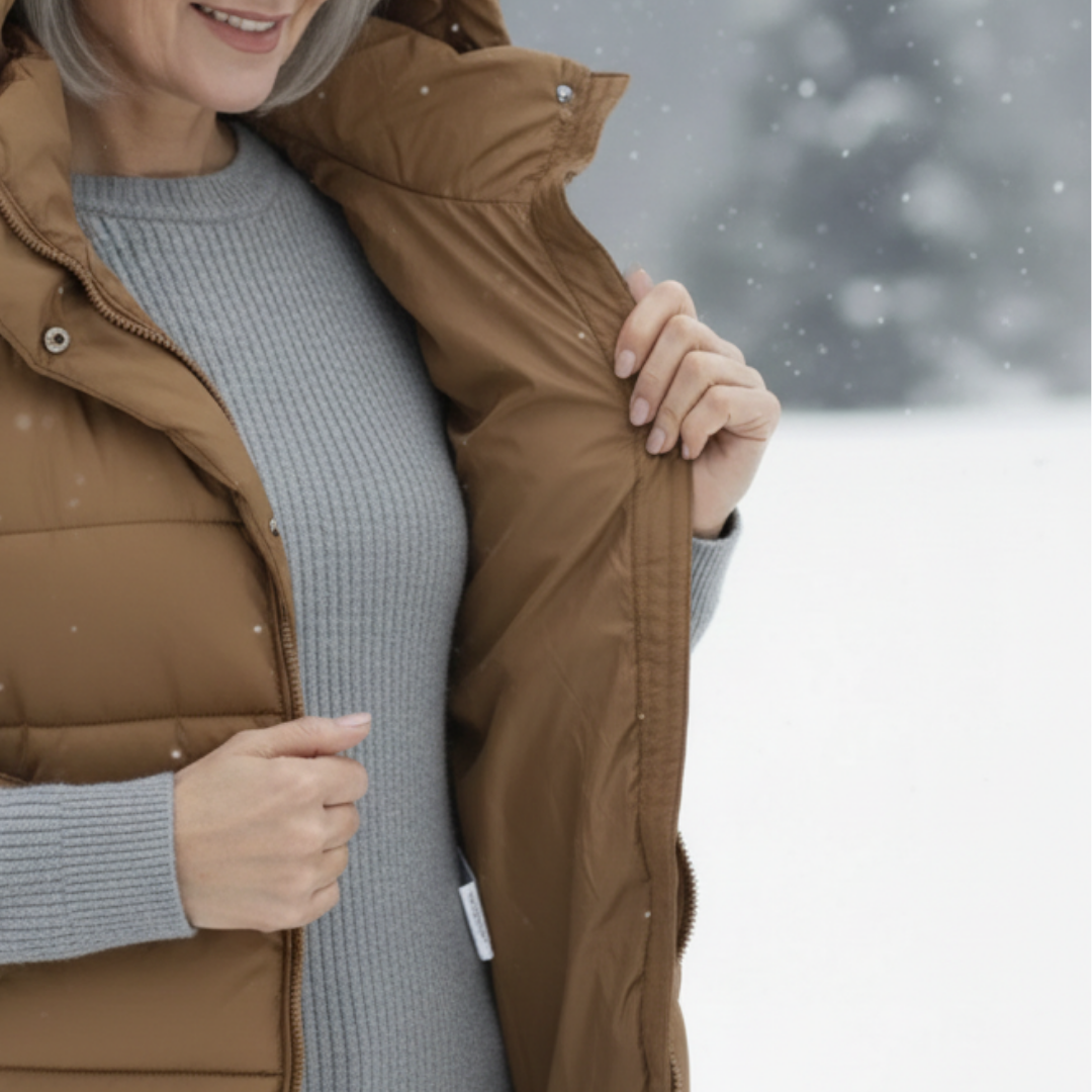 Hooded Long Puffer Vest