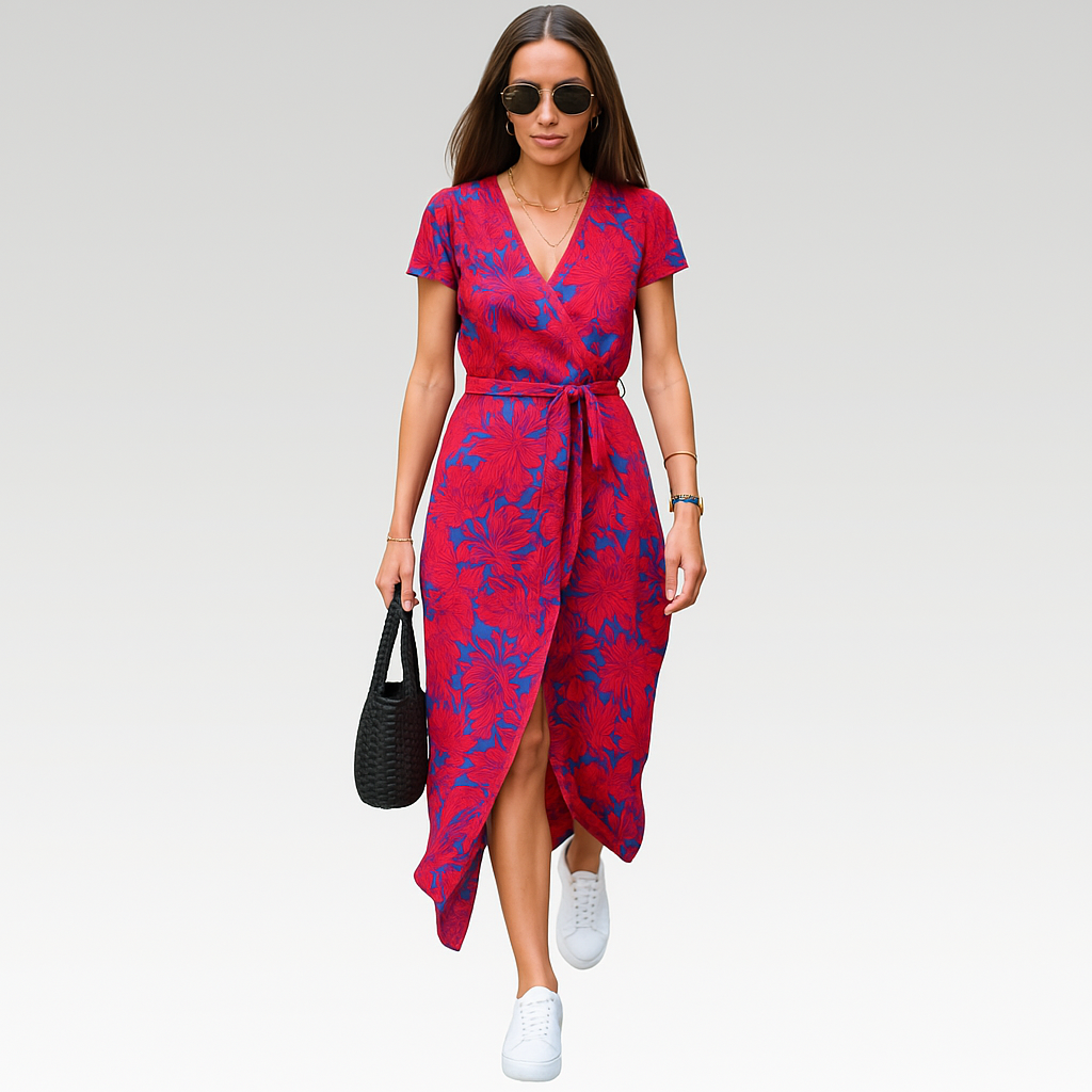 Eva | Stilvolles V-Ausschnitt-Kleid