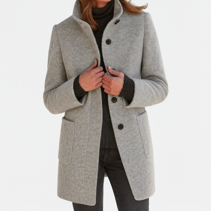 Jessa - Mid-Length Button Coat