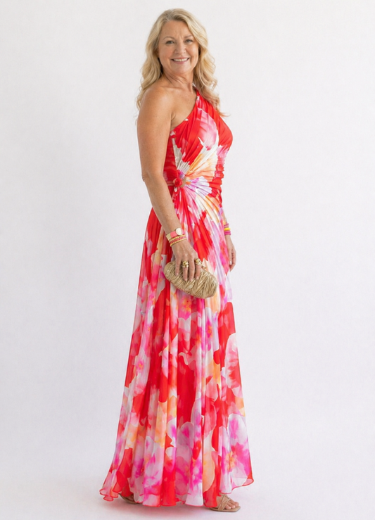 Celeste™ | Vibrant Tropical Evening Dress