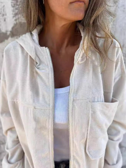Ella™ Relaxed Corduroy Jacket | Comfortable Everyday Zip Jacket