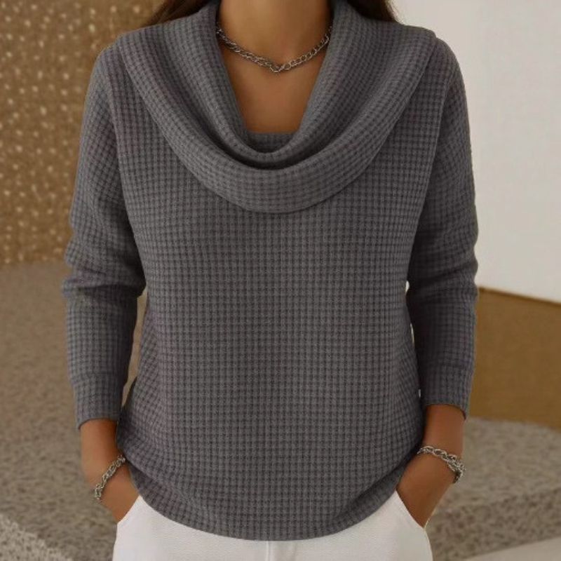 AMBER™ | Elegant Sweater with Warm Comfort and Fluid Cowl Neck for Every Day