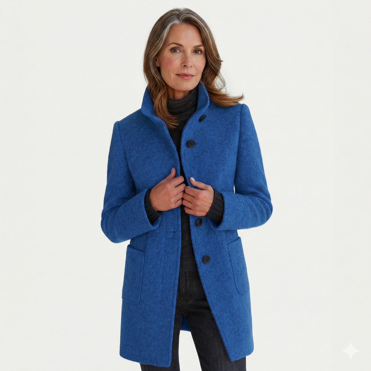 Jessa - Mid-Length Button Coat