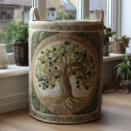 Tree of Life | Quilted Storage Basket