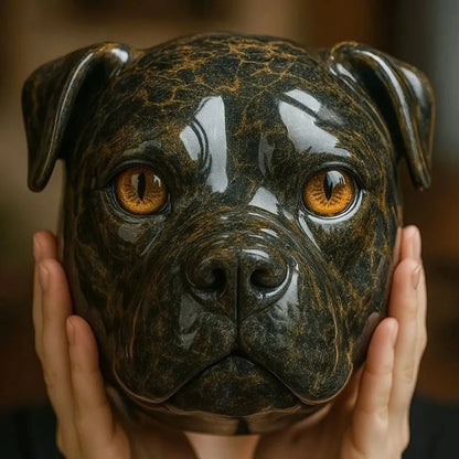 SHADOWSOUL | DOG SKULL IN SHINY OBSIDIAN