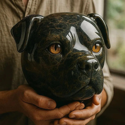 SHADOWSOUL | DOG SKULL IN SHINY OBSIDIAN