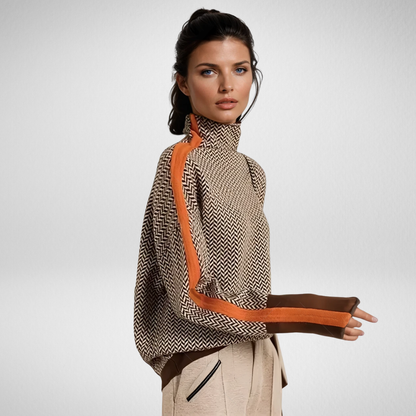 Clémence | Jumper with Contrasting Stripes