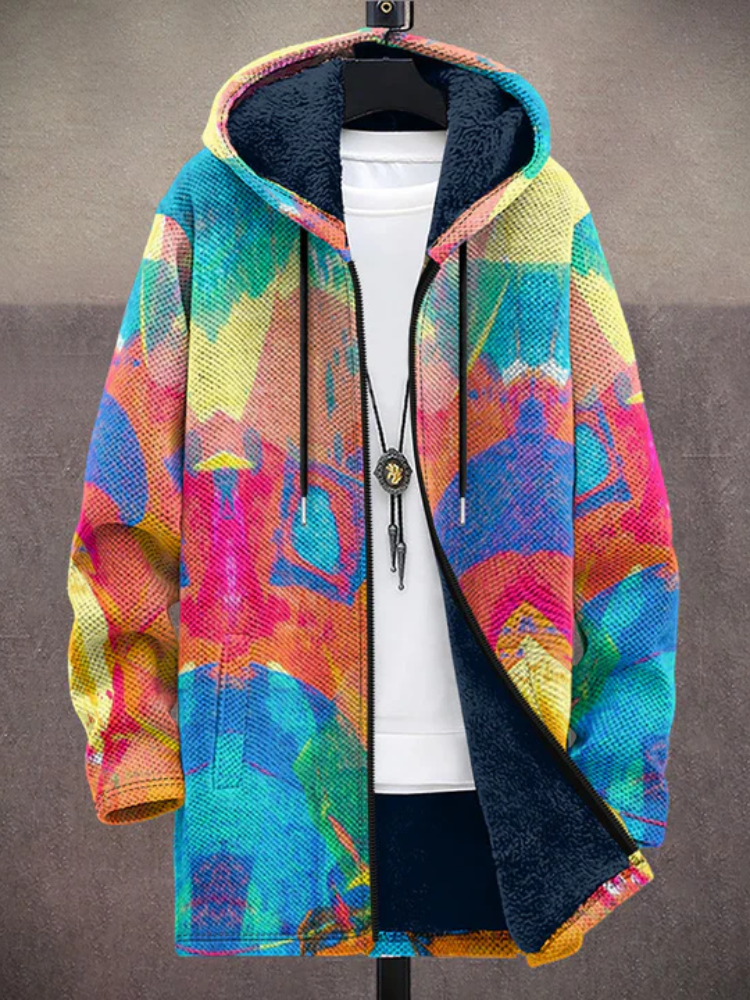 Tiarna™ - Luxurious Art-Inspired Zip-Up Hoodie