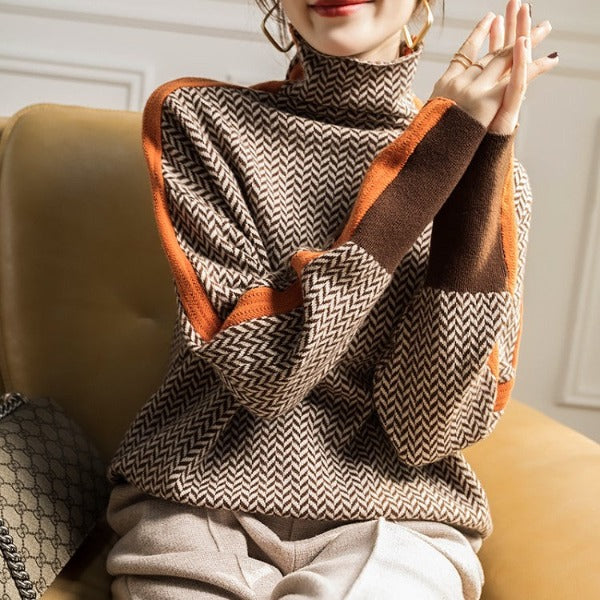 Clémence | Jumper with Contrasting Stripes
