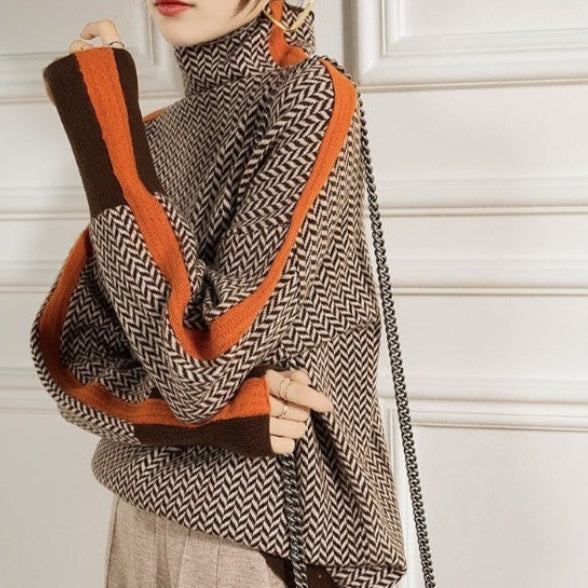 Lucie | Elegant retro-style turtleneck jumper