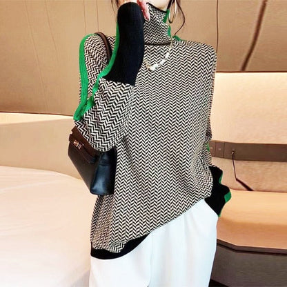 NORELLA | Malou – Turtleneck with Contrast Stripes
