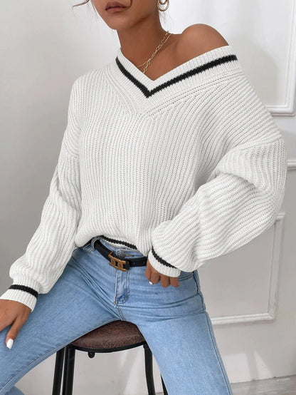Marina | Striped Waffle Knit Jumper