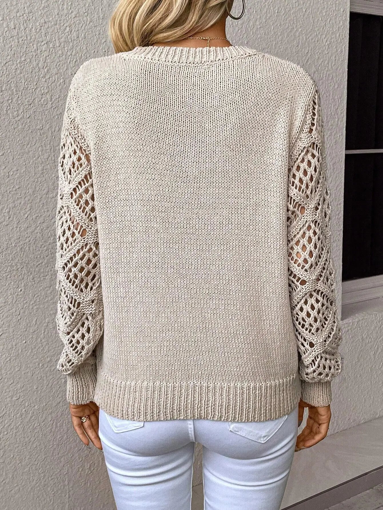 Nalise - V-Neck Jersey Knit Sweater
