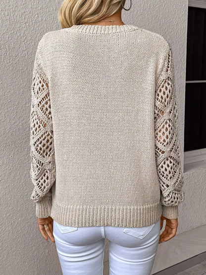 Nalise - V-Neck Jersey Knit Sweater