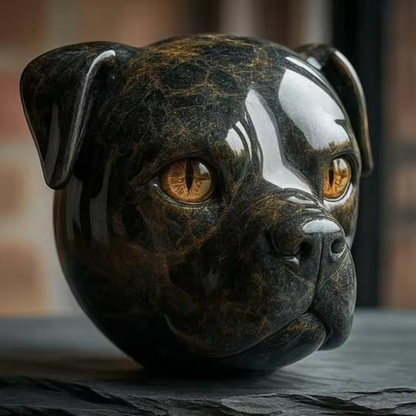 SHADOWSOUL | DOG SKULL IN SHINY OBSIDIAN
